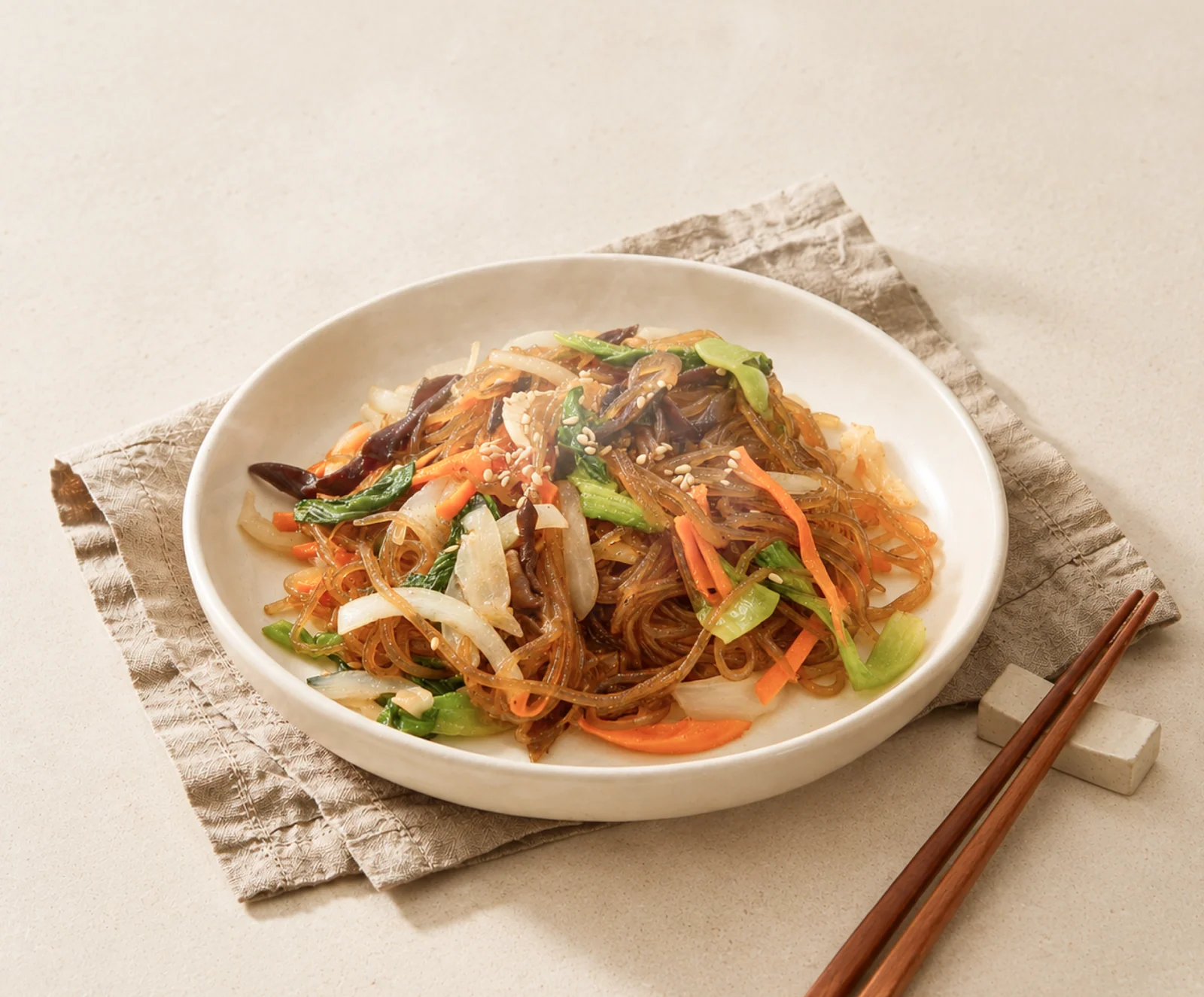 Stir-fried Glass Noodles with Vegetables
