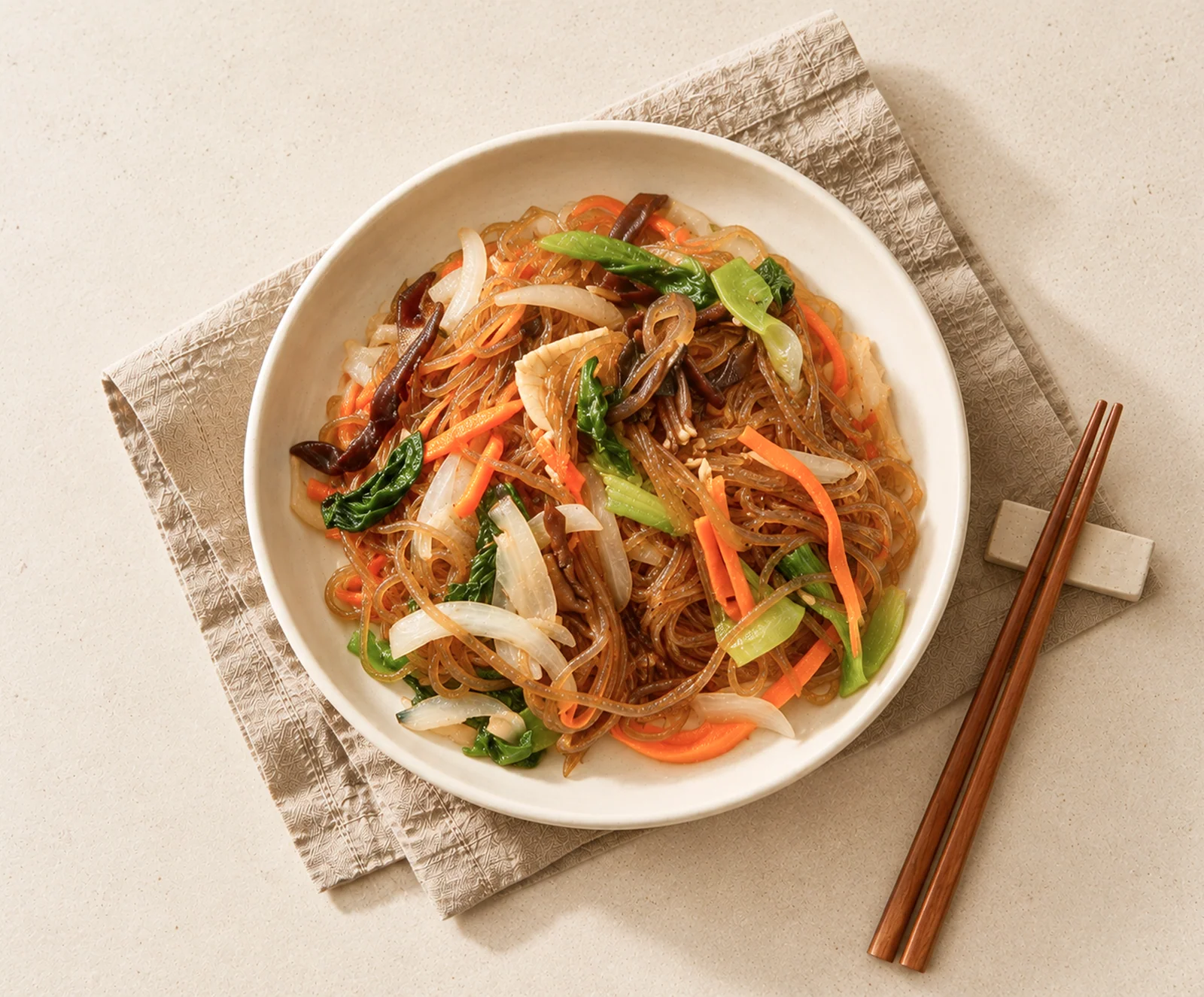 Stir-fried Glass Noodles with Vegetables 2
